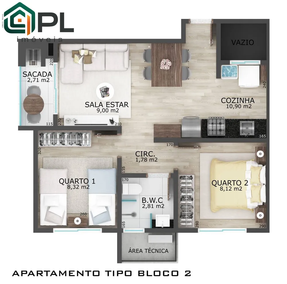 Apartamento, 2 quartos - Foto 8