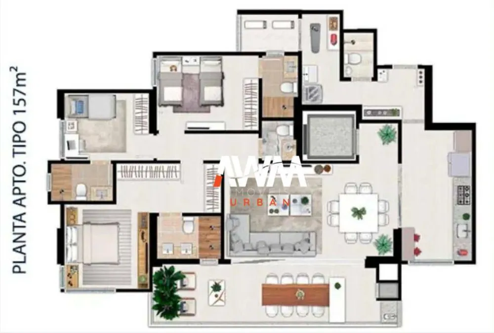 Apartamento, 3 quartos, 157 m² - Foto 11