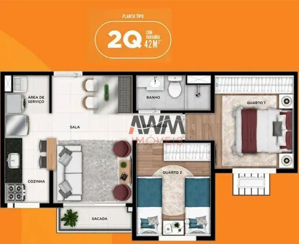 Apartamento, 2 quartos, 42 m² - Foto 16