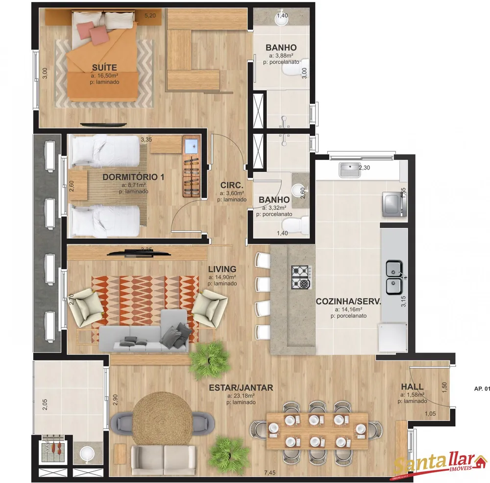 Apartamento, 2 quartos, 80 m² - Foto 11