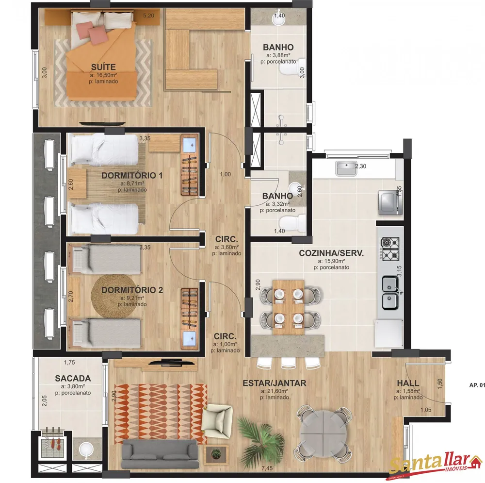 Apartamento, 2 quartos, 80 m² - Foto 10