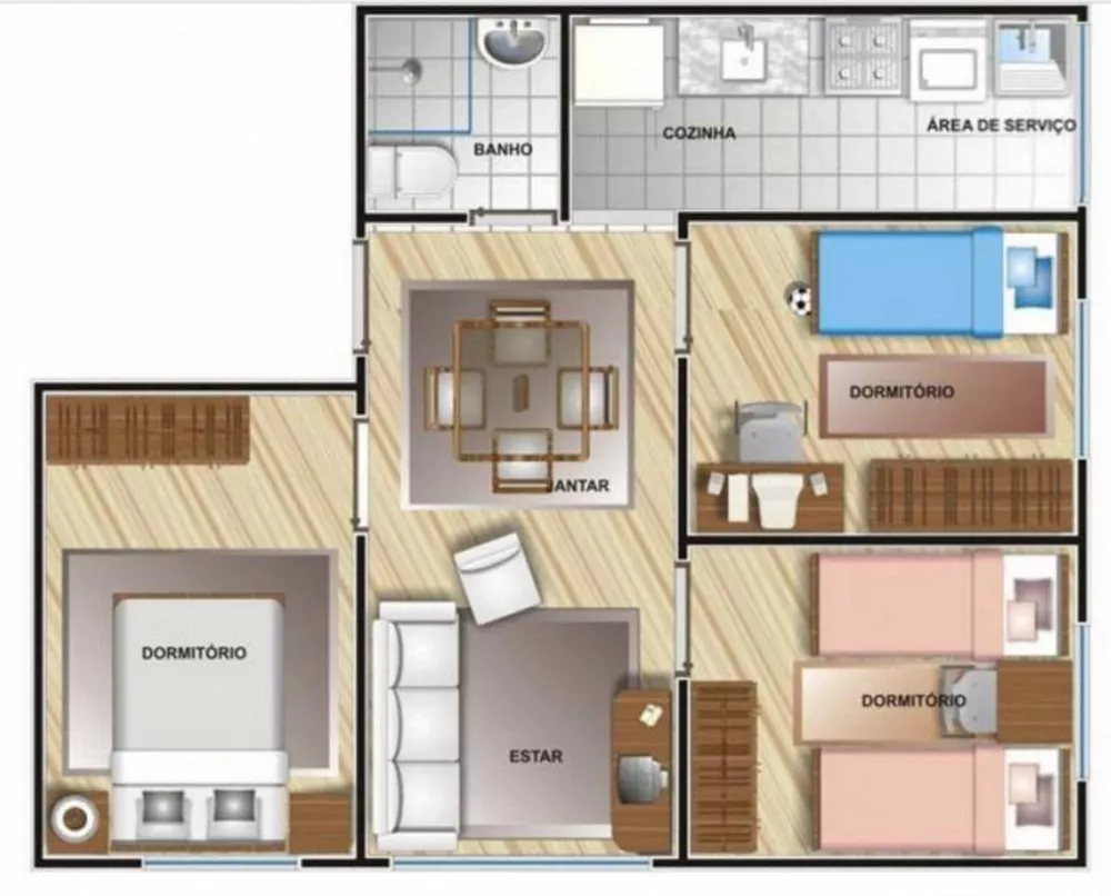 Apartamento à venda com 3 quartos, 66m² - Foto 4