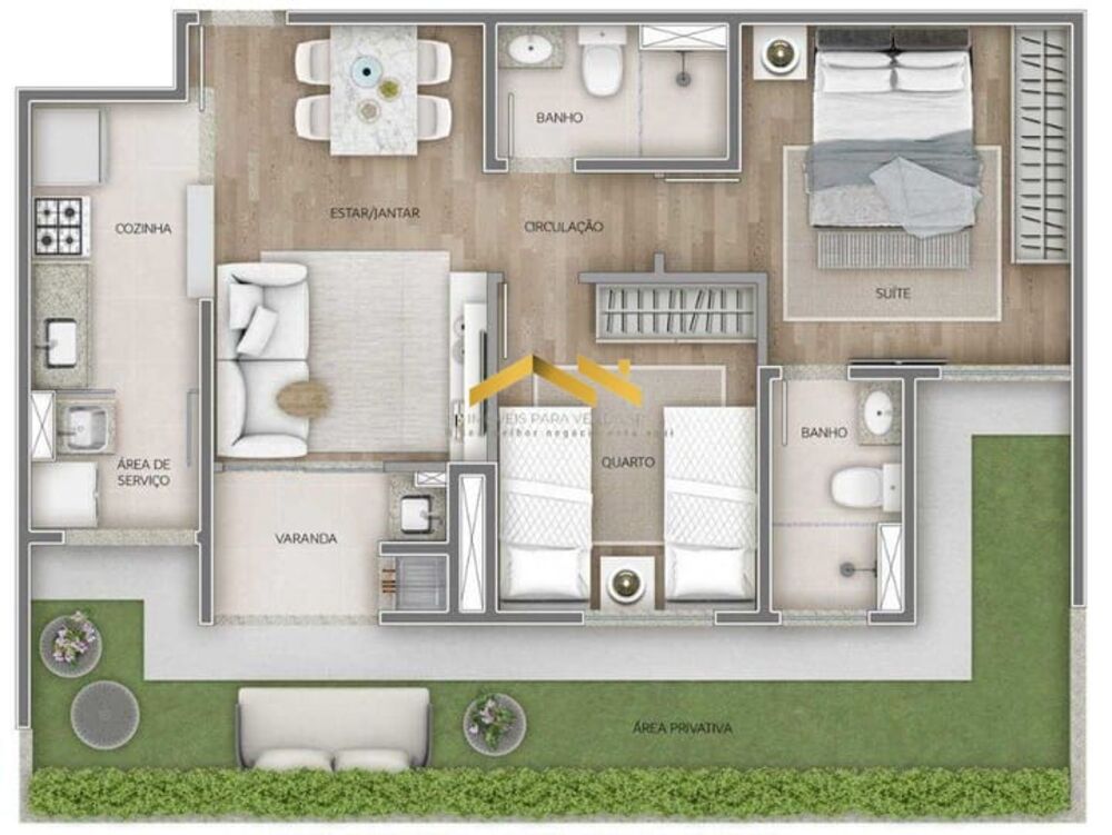 Apartamento, 2 quartos, 80 m² - Foto 2