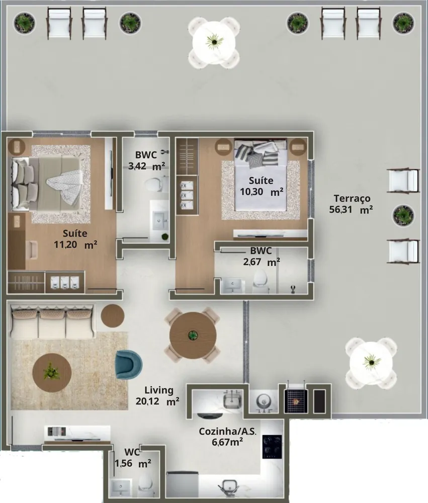 Apartamento, 2 quartos, 100 m² - Foto 7