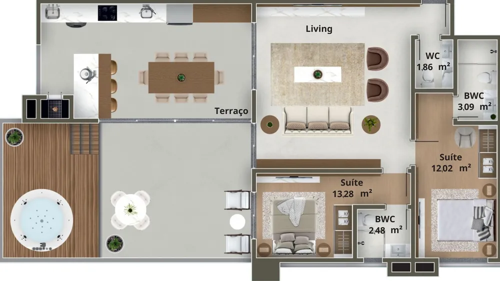 Apartamento, 2 quartos, 100 m² - Foto 4