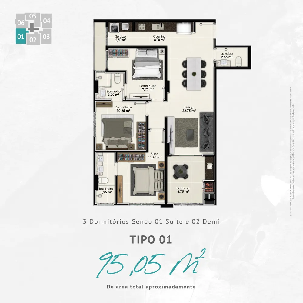 Apartamento, 3 quartos, 130 m² - Foto 6