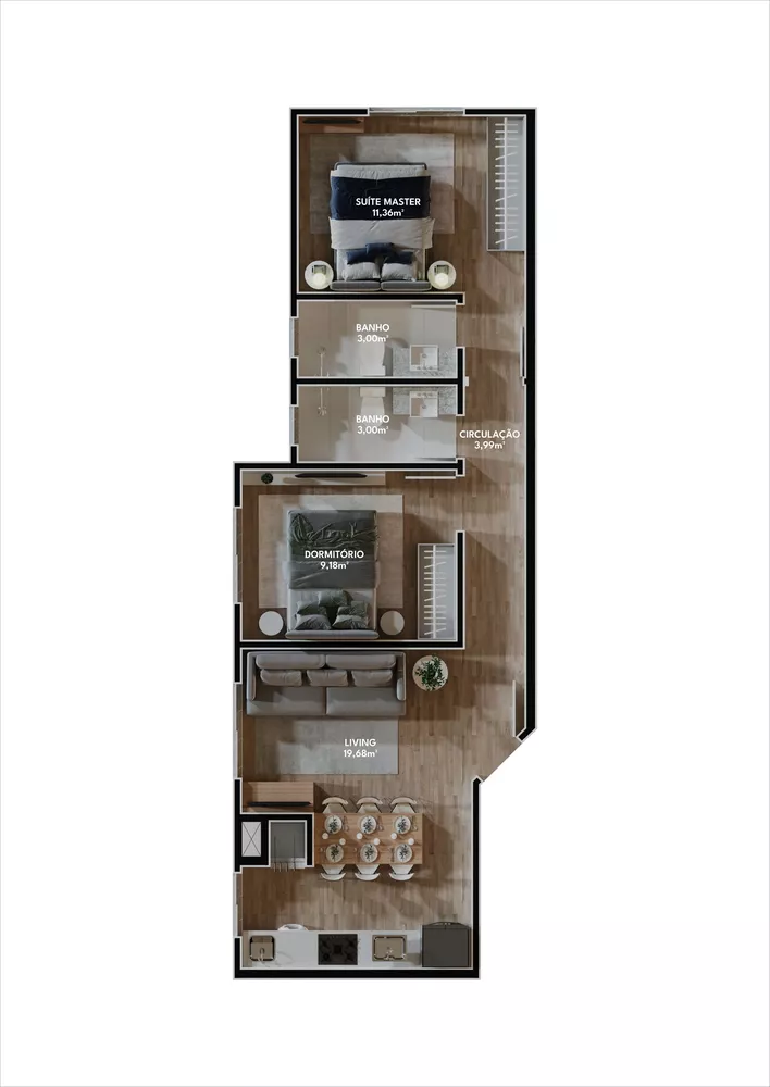 Apartamento à venda com 2 quartos, 69m² - Foto 8