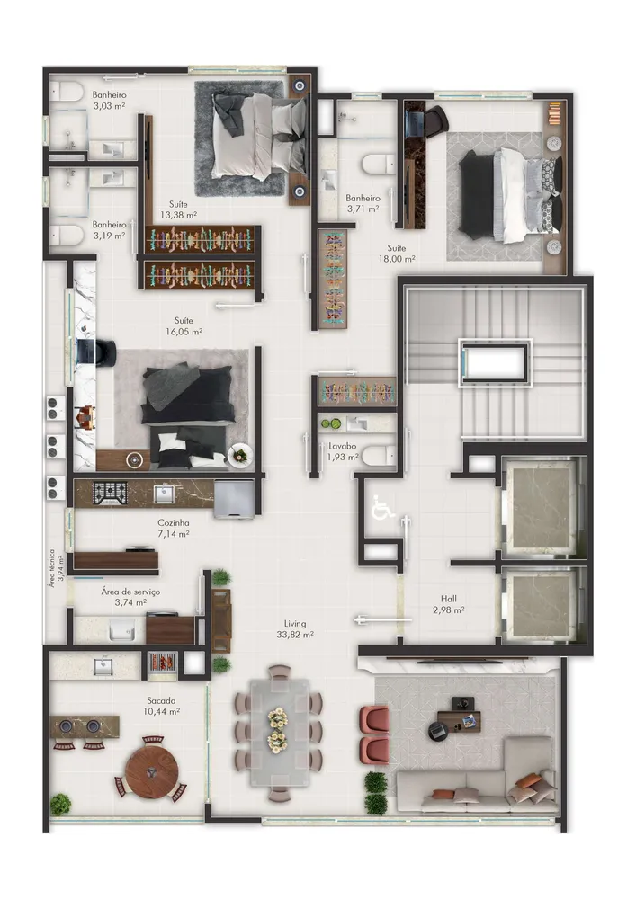 Apartamento, 3 quartos, 135 m² - Foto 12