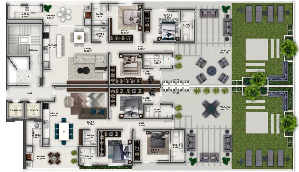 Apartamento, 3 quartos, 116 m² - Foto 8