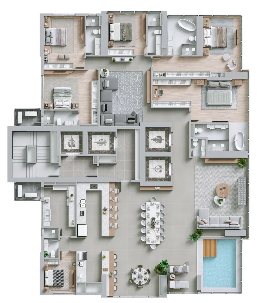 Apartamento, 4 quartos, 288 m² - Foto 2