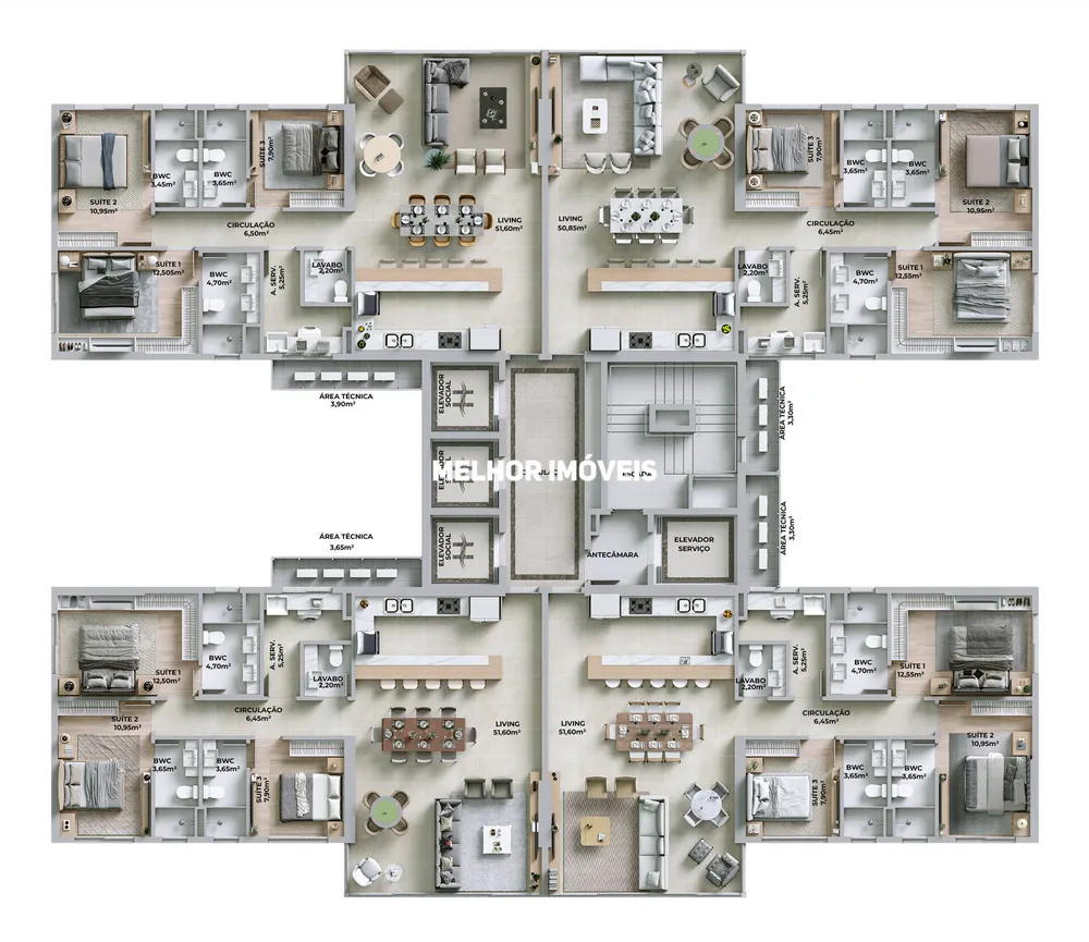 Apartamento, 4 quartos, 126 m² - Foto 8