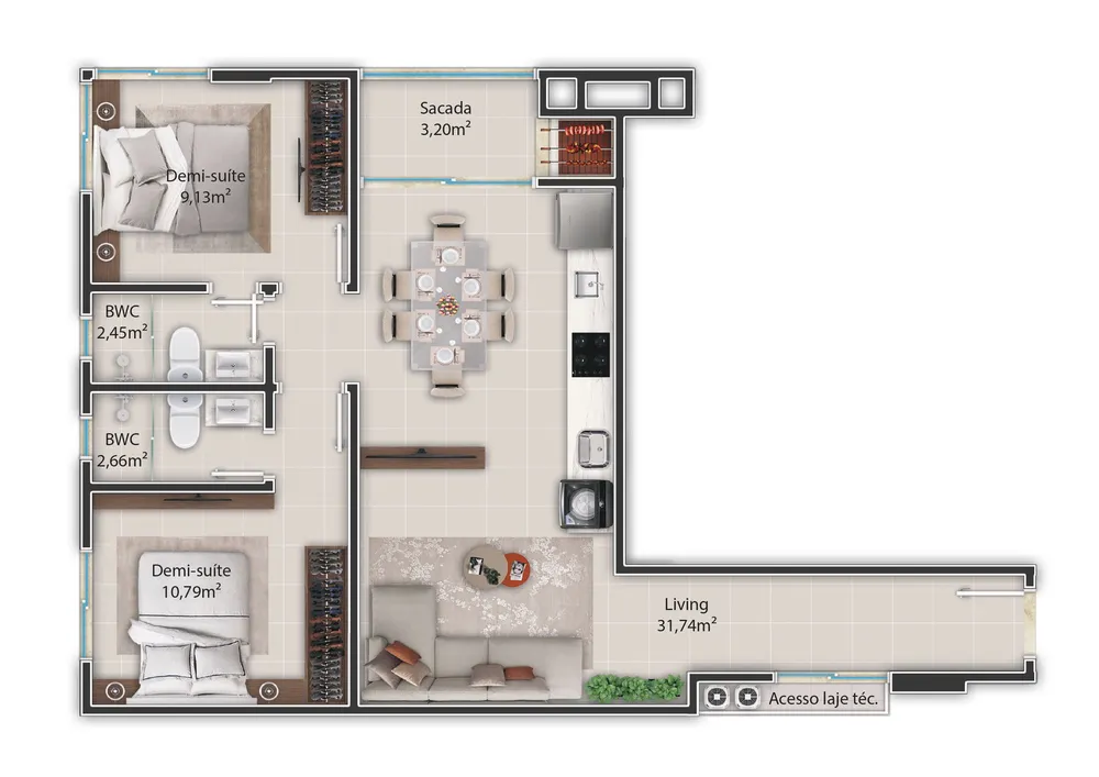 Apartamento, 2 quartos, 60 m² - Foto 8