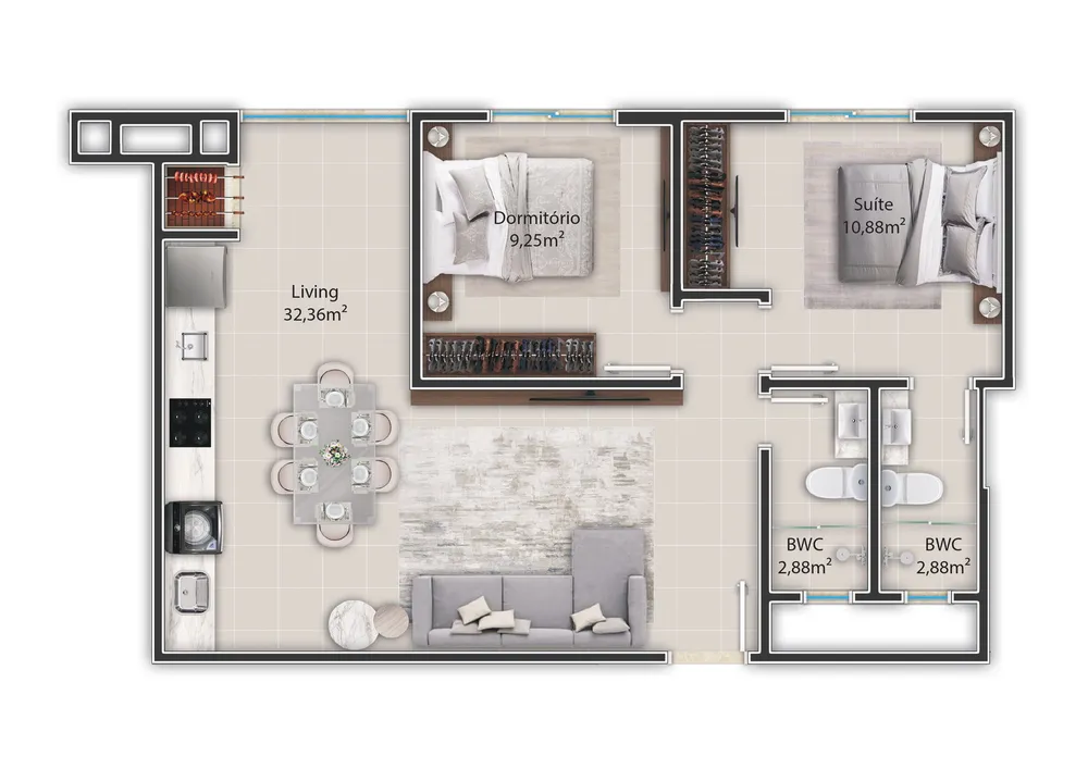Apartamento, 2 quartos, 60 m² - Foto 5