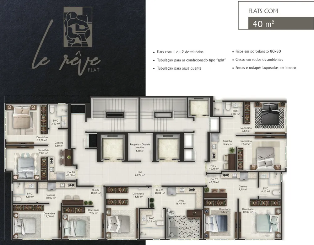 Apartamento, 2 quartos, 40 m² - Foto 7