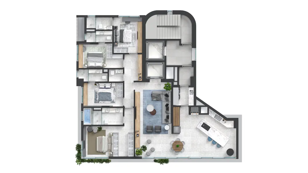Apartamento, 4 quartos, 205 m² - Foto 2