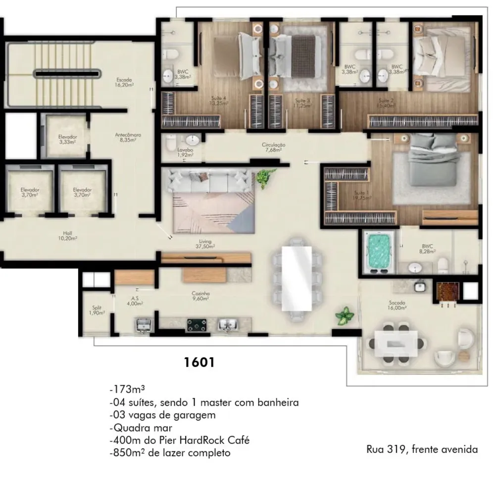 Apartamento, 4 quartos, 173 m² - Foto 1