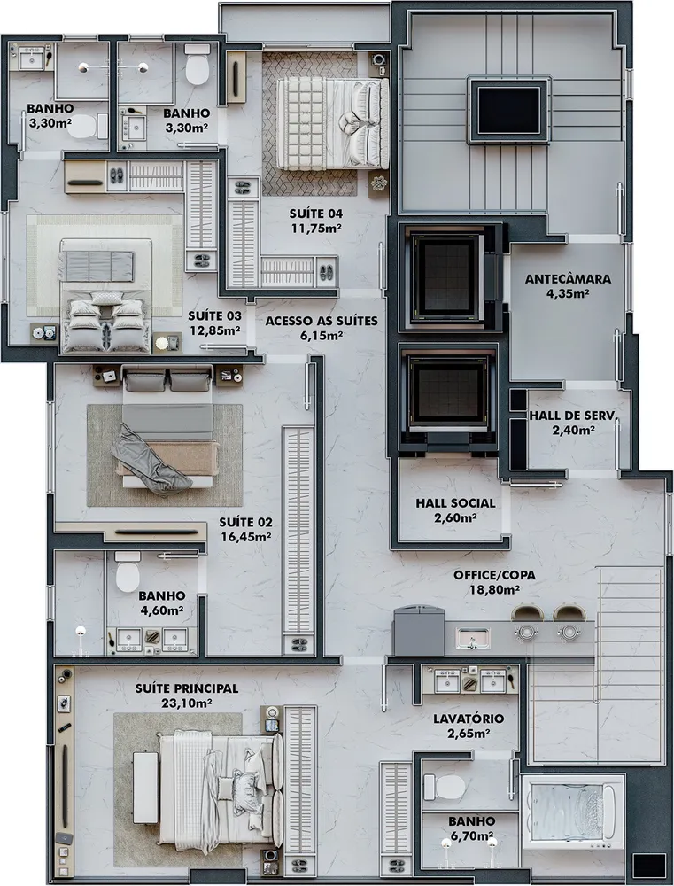 Apartamento, 3 quartos, 129 m² - Foto 8