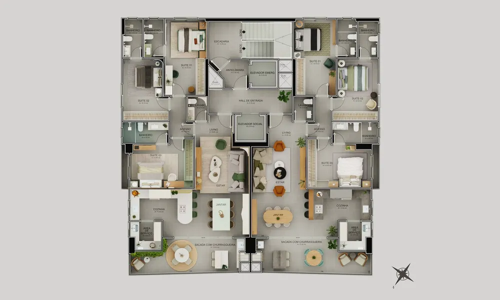 Apartamento, 3 quartos, 131 m² - Foto 6