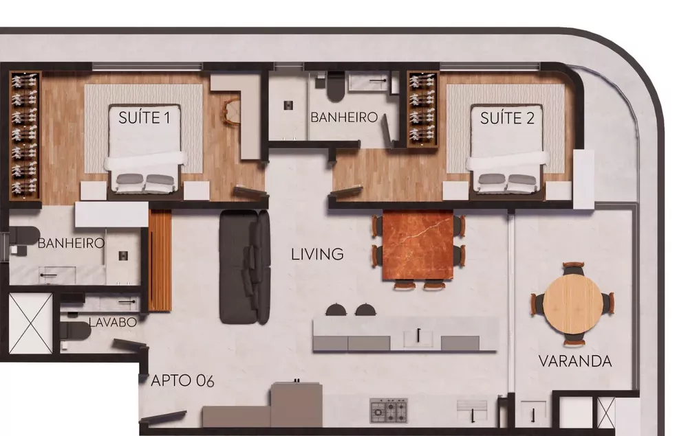 Apartamento à venda com 2 quartos, 84m² - Foto 2