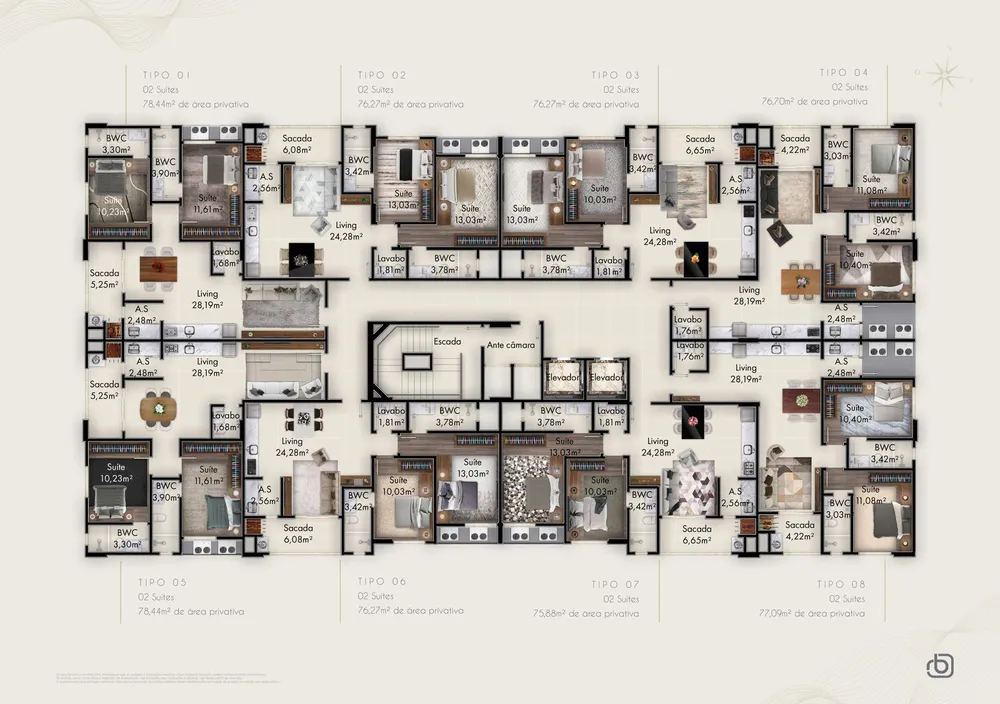 Apartamento, 2 quartos, 76 m² - Foto 9