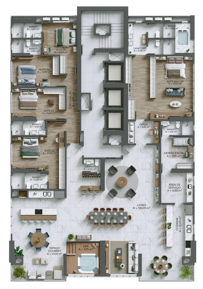 Apartamento, 4 quartos, 190 m² - Foto 1