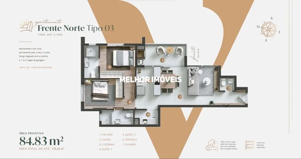Apartamento, 2 quartos, 84 m² - Foto 5