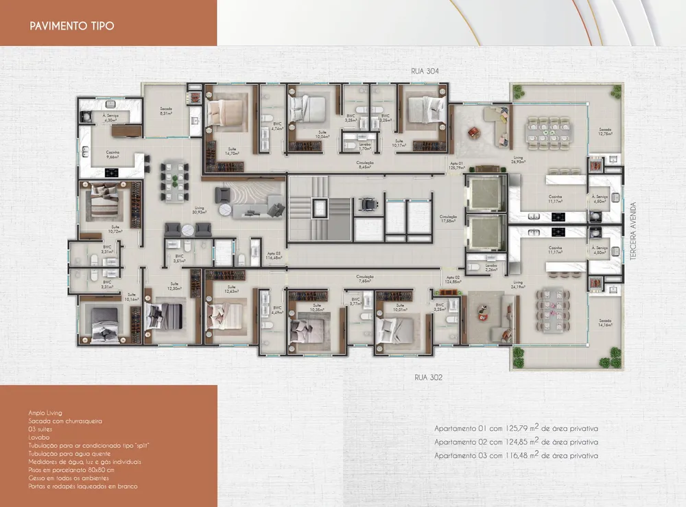 Apartamento, 3 quartos, 124 m² - Foto 4