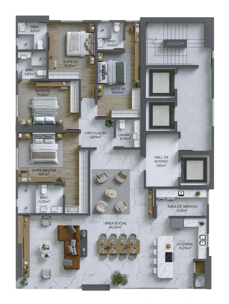 Apartamento, 4 quartos, 202 m² - Foto 8