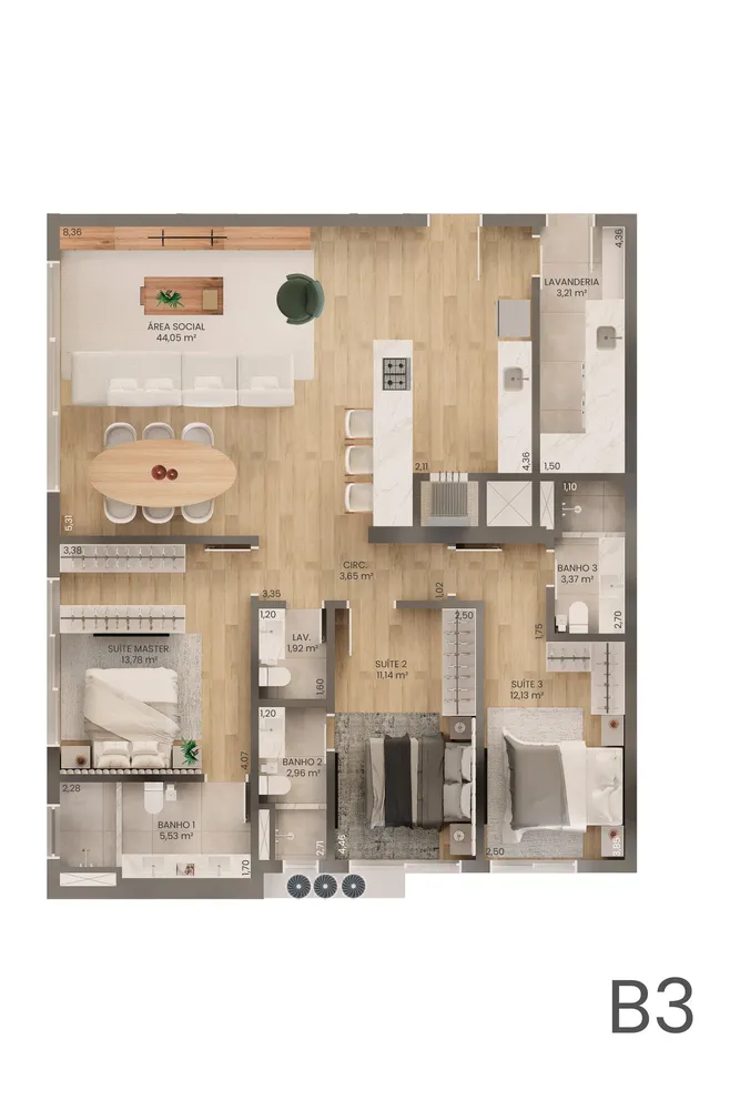 Apartamento, 3 quartos, 144 m² - Foto 12