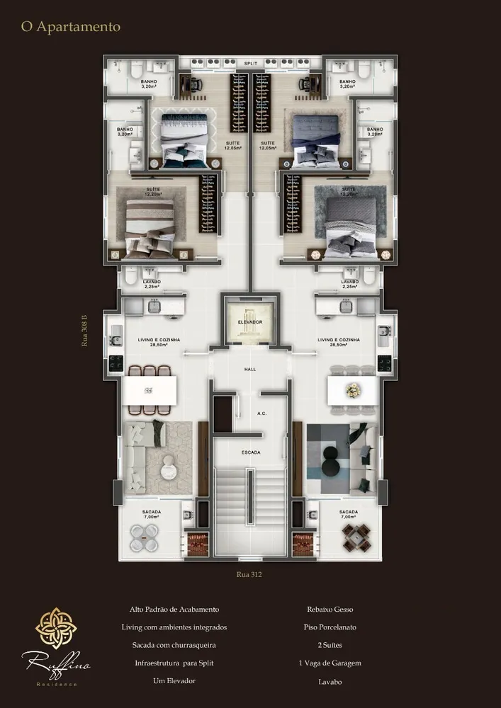 Apartamento, 2 quartos, 74 m² - Foto 1