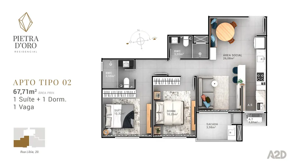 Apartamento, 2 quartos, 57 m² - Foto 10