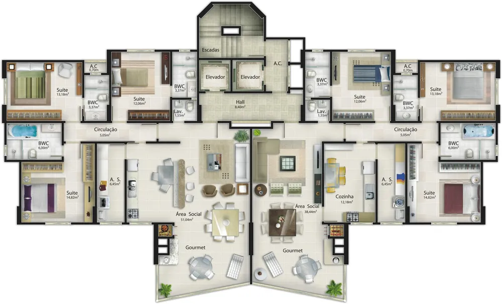 Apartamento, 3 quartos, 159 m² - Foto 6