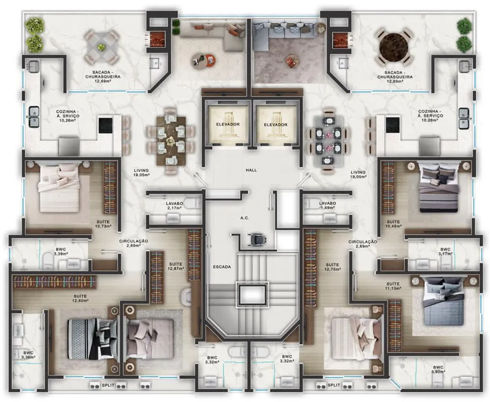 Apartamento, 3 quartos, 104 m² - Foto 12