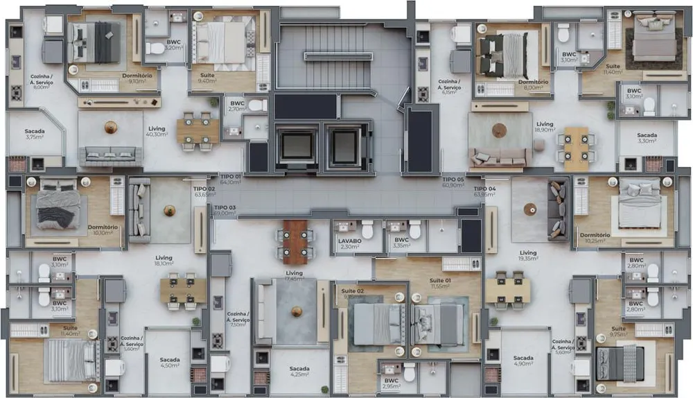Apartamento, 2 quartos, 64 m² - Foto 4