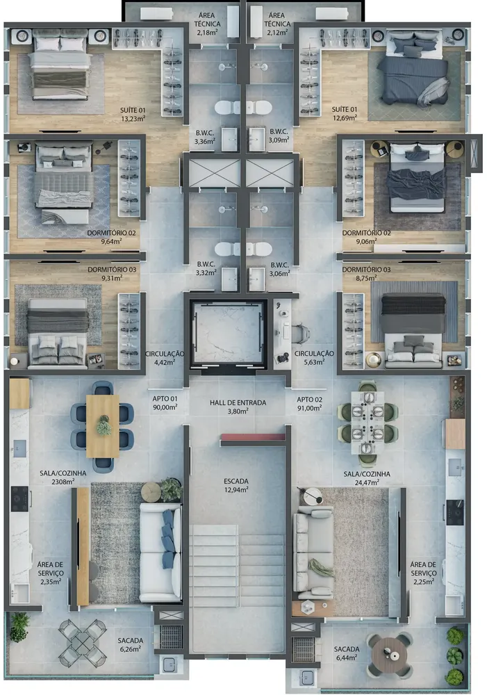 Apartamento, 4 quartos, 180 m² - Foto 12