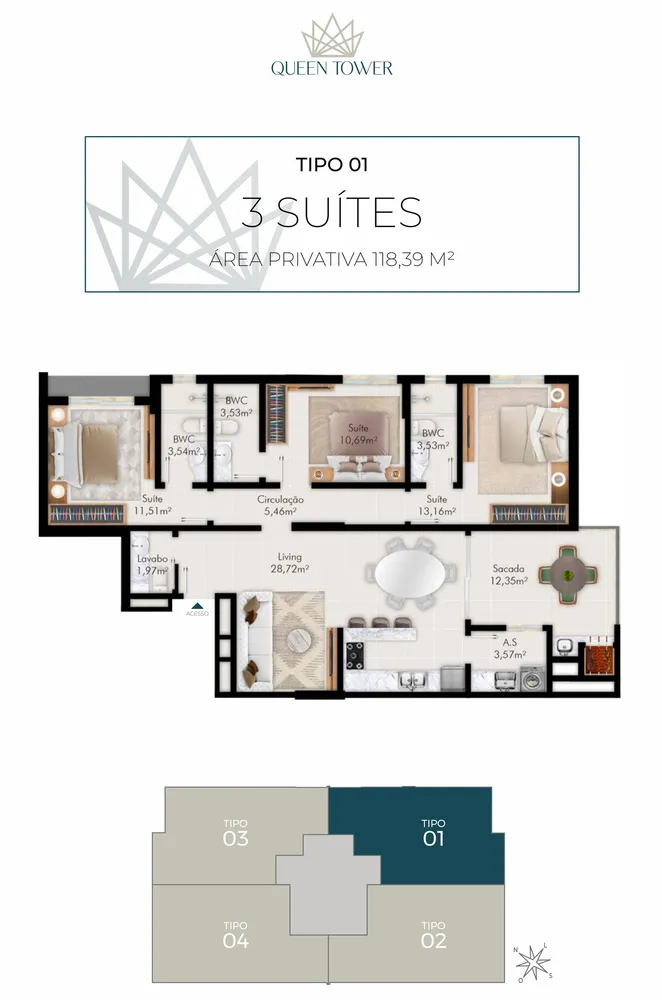 Apartamento, 3 quartos, 124 m² - Foto 10