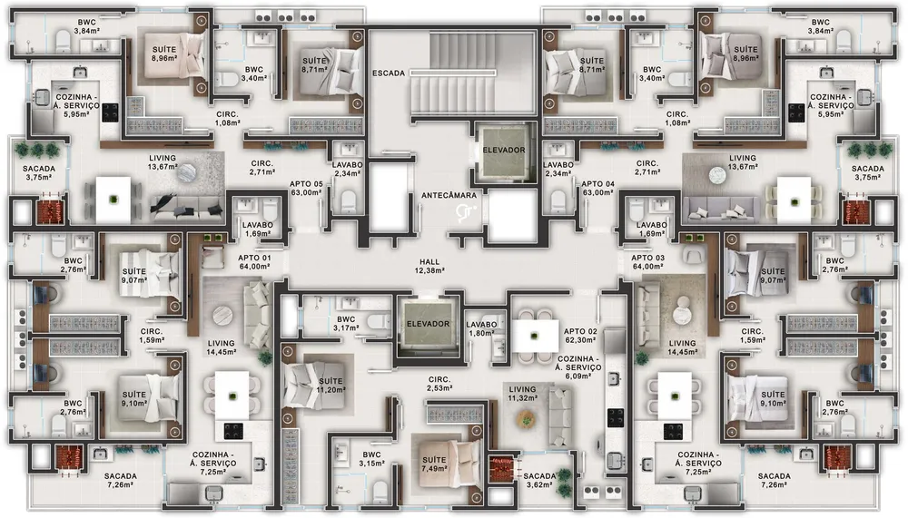 Apartamento, 2 quartos, 65 m² - Foto 7