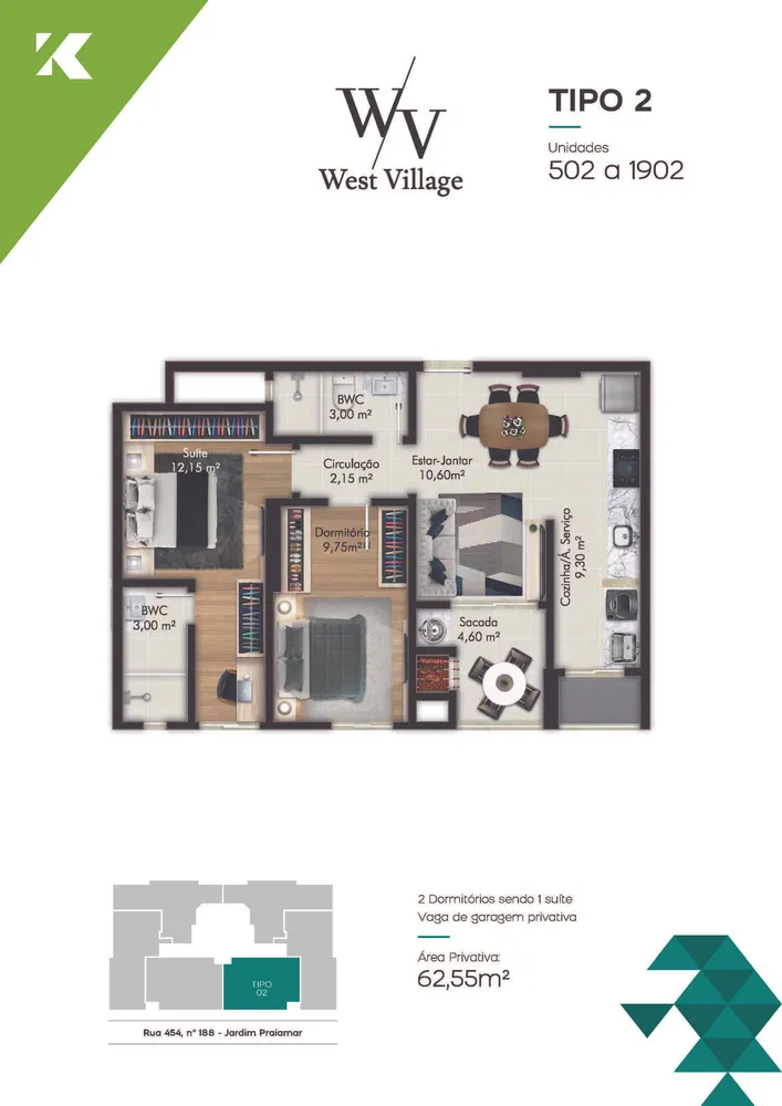Apartamento, 2 quartos, 67 m² - Foto 4
