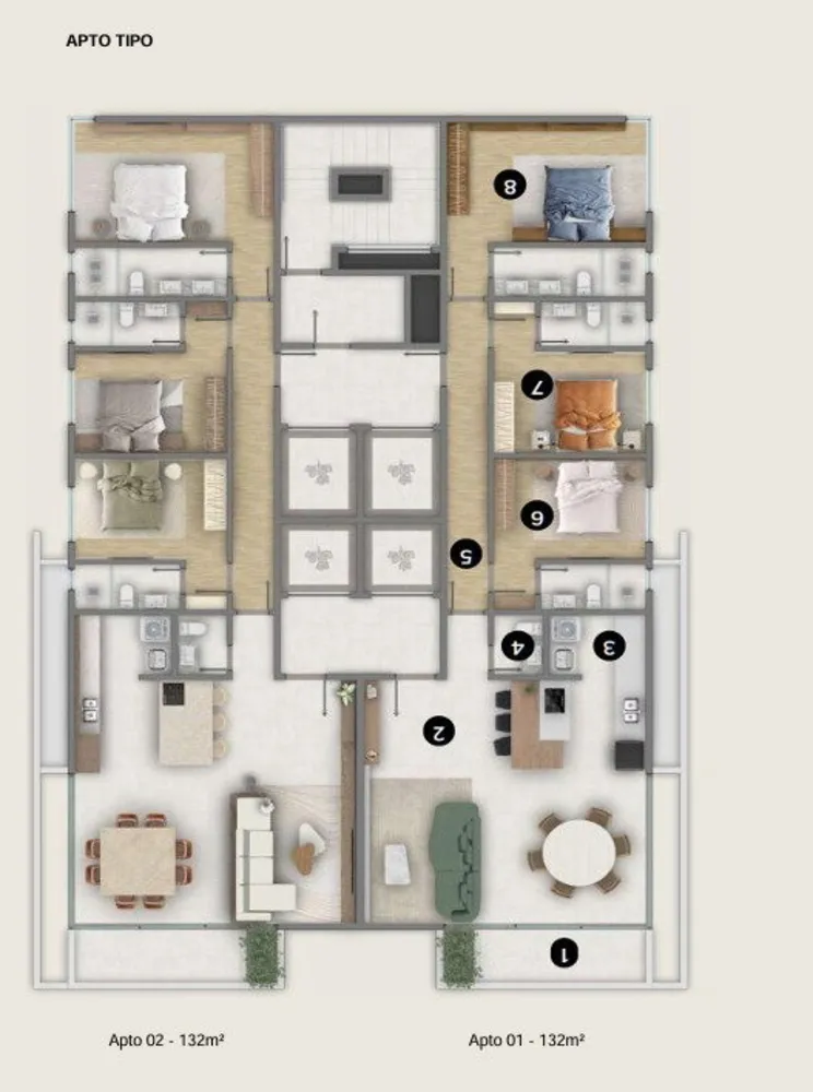 Apartamento, 3 quartos, 132 m² - Foto 6