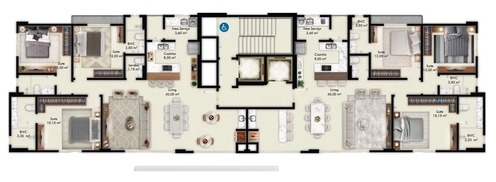 Apartamento, 3 quartos, 123 m² - Foto 1