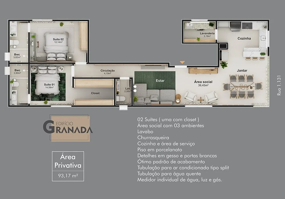 Apartamento, 93 m² - Foto 2