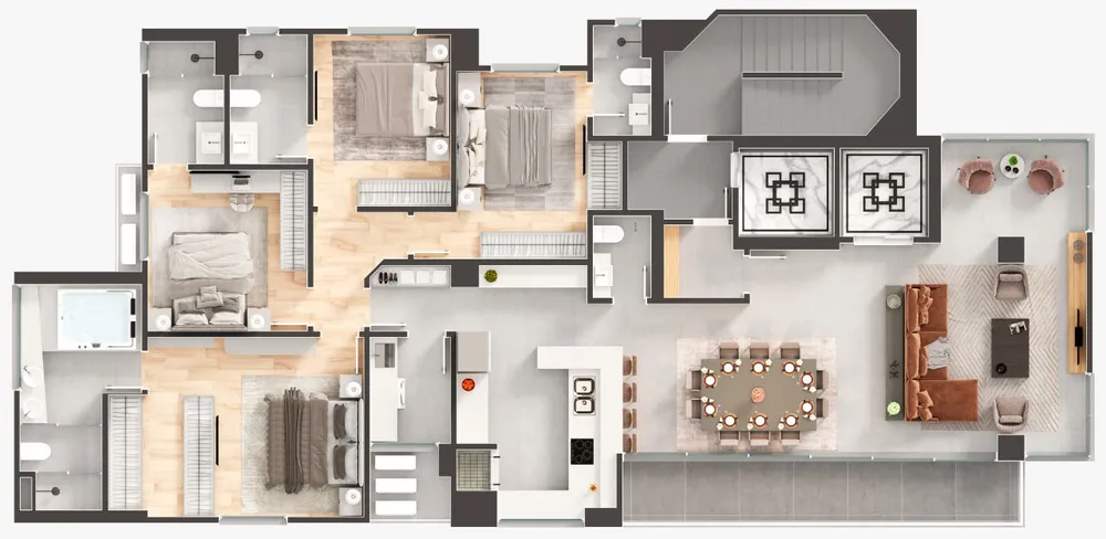 Apartamento, 4 quartos, 192 m² - Foto 8