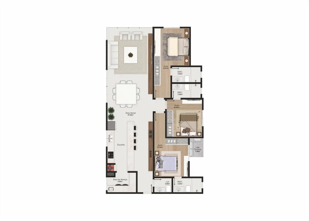 Apartamento, 4 quartos, 136 m² - Foto 6