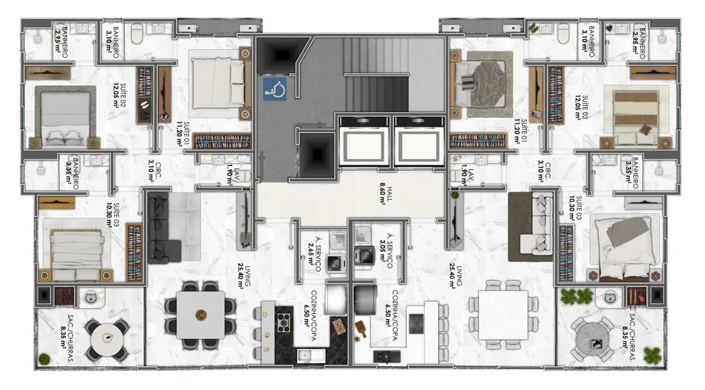 Apartamento, 3 quartos, 104 m² - Foto 8