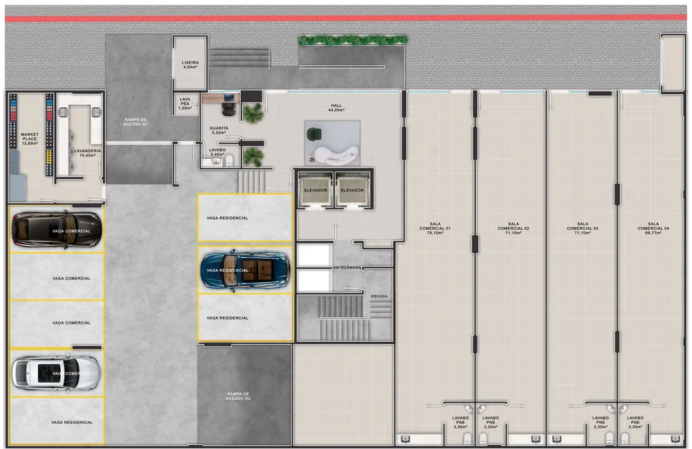 Apartamento, 3 quartos, 66 m² - Foto 3