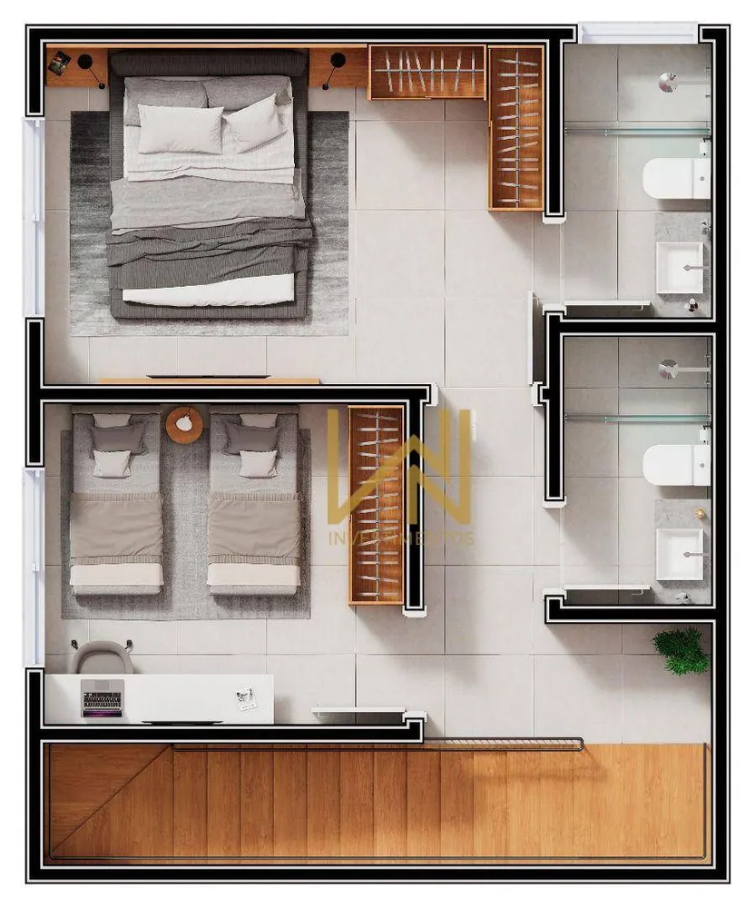 Casa, 2 quartos, 64 m² - Foto 1