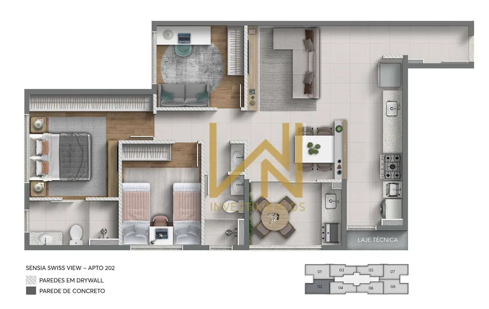 Apartamento, 2 quartos, 60 m² - Foto 8