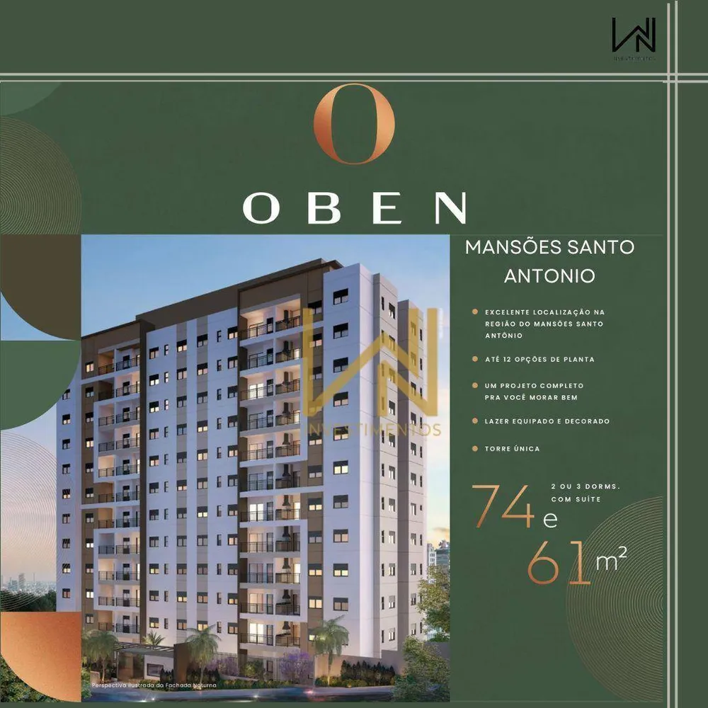 Apartamento, 3 quartos, 74 m² - Foto 1