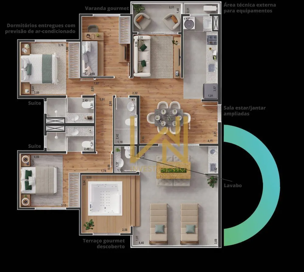 Apartamento, 2 quartos, 58 m² - Foto 8