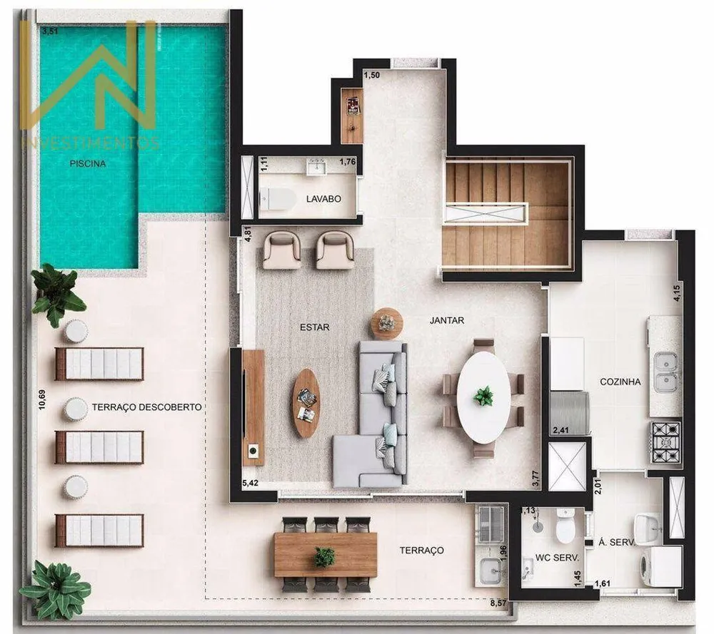 Cobertura, 3 quartos, 221 m² - Foto 12